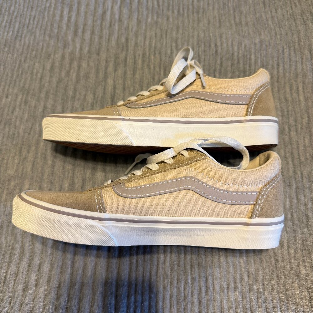 Womens Vans size 7 Old Skool Shoes Khaki and Tan - Picture 4 of 9